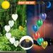 Decorations Jioakfa Wind Chimes Solar Wind Chimes Outdoor Color Changing Light Up Wind Chimes Solar Powered Memorial Wind Chimes Birthday Gifts White