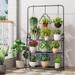 3 Tier Metal Plant Stand Indoor Outdoor Tall Corner Hanging Plant Shelf Flower Stands Ladder Plant Holder for Room Balcony Garden Patio Multiple Plants