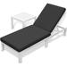 NICESOUL Aluminum Patio Lounge Chaise Chair with Coffee Table Aluminum Recliner with Water-Resistant Cushions for Outdoor Poolish Deck