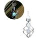 Solar Wind Chime LED Wind Chime Lighting Color Changing Hanging Lamp for Outdoor Garden Yard Party Decor (Silver)