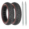 ULIP Ulip 2PCS 8.5 Inch Solid Tire 8 12x2 Electric Scooter Honeycomb Tires 5075-6.1 Front & Rear Replacement Off-Road Tire with 2 Steel Crowbars -Slip & Shock Absorbing