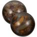 2 Pcs Massage Ball Stress Ball Hand Rolling Balls Hand Exercise Balls Portable Hand Balls Hand Bamboo Leaf Fitness