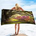 Garden Flower Tree Beach Towel Floral Bath Quick Dry Absorbent Sand Free Pool Towels Microfiber Portable Sports Camping Yoga Mat