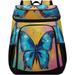 Cooler Backpack Colorful Butterfly Waterproof Insulated Cooler Backpack Lightweight Lunch Backpack for Beach Hiking Camping Traveling 36 Cans