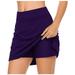 Yijiekai Skirts for Women Women s Active Performance Skort Lightweight Skirt for Running Tennis Sport Mini Skirt Black Mini Skirt Purple 2XL (Clearance)