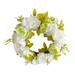 Kpamnxio Clearance Home Decor Decorative Plaque Green And White Peony Wreath Hanging Decoration Door Decoration Living Room Dead Branch Rattan Circle Floral Decoration Wreath White