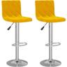 Vidaxl - Tabourets de bar lot de 2 jaune moutarde velours jaune moutarde