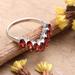 Scarlet Array,'High-Polished Faceted Two-Carat Garnet Band Ring'