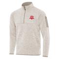 Men's Antigua Oatmeal Denver Pioneers 2024 NCAA Ice Hockey National Champions Fortune Quarter-Zip Pullover Jacket