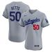 Men's Nike Mookie Betts Gray Los Angeles Dodgers Road Elite Player Jersey