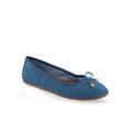 Wide Width Women's Pia Casual Flat by Aerosoles in Medium Blue Denim (Size 8 1/2 W)