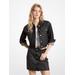 Michael Kors Embellished Stretch Denim Jacket Black XS