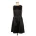 Gap Casual Dress - Fit & Flare: Black Solid Dresses - New - Women's Size 2