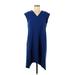 Slate & Willow Casual Dress - Midi: Blue Dresses - Women's Size Medium
