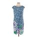 Chico's Casual Dress - Sheath: Blue Animal Print Dresses - Women's Size Large