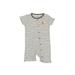 Carter's Short Sleeve Outfit: Gray Stripes Bottoms - Kids Boy's Size 3