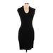 Rolla Coster Casual Dress - Bodycon: Black Solid Dresses - Women's Size Large