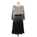 Calvin Klein Casual Dress - Sweater Dress: Gray Dresses - Women's Size Large