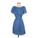 Old Navy Casual Dress - Popover: Blue Dresses - Women's Size Small