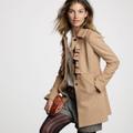 J. Crew Jackets & Coats | J. Crew Wool Ruffle-Front Coat Camel Sz 10 | Color: Tan | Size: 10