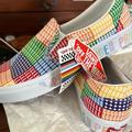 Vans Shoes | #45/53s New Vans Slip-On Pride Multi And White Skate Sneakers | Color: Tan/White | Size: Various