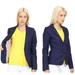 Kate Spade Jackets & Coats | Kate Spade Tami Navy Linen Blend Two Button Stripe Lined Blazer Jacket Size 8 | Color: Blue | Size: 8