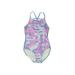 More Than Magic One Piece Swimsuit: Purple Tie-dye Sporting & Activewear - Kids Girl's Size 10