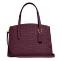 Coach Bags | Coach Charlie 28 Carryall. Embossed Signature Leather/Wine | Color: Gold | Size: Os