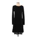 Ann Taylor LOFT Casual Dress - Sweater Dress: Black Dresses - New - Women's Size Small