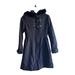 Burberry Jackets & Coats | Burberry Kids Blue Wool Coat Faux Fur Lined Hood Signature Plaid Detail Size 12 | Color: Blue | Size: 12g