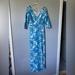 Lilly Pulitzer Dresses | Lilly Pulitzer Gloria Ariel Blue Tide Pools Faux Wrap Jersey Maxi Dress M | Color: Blue/White | Size: M