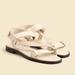 J. Crew Shoes | J. Crew Canvas Sporty Strap Leather Sandals Size 6.5 | Color: Cream | Size: 6.5