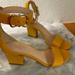 Kate Spade Shoes | Kate Spade Mustard Colored Patent Leather Heels Size 5.5 | Color: Yellow | Size: 5.5