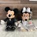 Disney Other | Disney Mickey And Minnie Stuffed Plush 9 Inch Wedding Set, Nwt | Color: Black/White | Size: Os