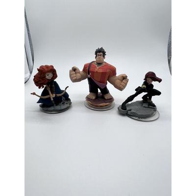 Disney Video Games & Consoles | Disney Infinity Lot Of 4 Figures Wreck-It Ralph,Mrida And Black Widow | Color: Black | Size: Os