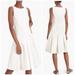 J. Crew Dresses | J. Crew 365 | Linen Pleated A-Line Structured Sleeveless Ivory Dress | Color: Cream/White | Size: 4