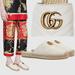 Gucci Shoes | Gucci Shoes Pilar Flat White Espadrille Charlotte Slide G Logo | Color: White | Size: Various