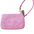 Coach Bags | Coach Suede Mini Coach Purple Wristlet | Color: Purple | Size: Os