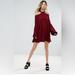 Free People Dresses | Free People Burgundy Wine Drift Away Mini Dress/Top Women's Large | Color: Red | Size: L