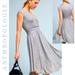 Anthropologie Dresses | Anthropologie Maeve Silver Metallic Tamera Nwt Skater Dress | Color: Silver | Size: M