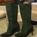 Nine West Shoes | Dark Green Suede Boots | Color: Green | Size: 8