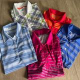 Nike Tops | Nike Dri-Fit Golf Polo Shirts Set Of 5 Women’s Size Medium | Color: Blue/Pink | Size: M