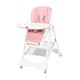 GYMAX Baby Highchair, 4-in-1 Folding Infant High Chair with Removable Tray, Storage Basket and 5-Point Harness, Adjustable Toddler Dining Feeding Chairs for 6-36 Months (Pink)