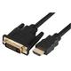 Pro Signal PSG91378 High Speed HDMI-Kabel, Stecker auf DVI-D Stecker, vergoldete Stecker, 5 m, Schwarz