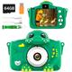 Adicop Children's Camera Digital Camera 1080P 2.0 Inch Screen Photo Camera Children's Camera with 64GB SD Card for 3-10 Years Girls/Boys Gift Toy Birthday Christmas Dinosaur