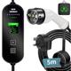 LCLCTEK EV Charger Cable Type 2 to 3 Pin Plug, 5-Meter 3 Pin EV Charger, Electric Car Charger 8/10/13/16A, 3.6KW EV Car Charger with LED Display, IP67 Waterproof, Type 2 EVs and PHEVs (/UK)