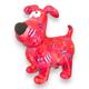 Pomme Pidou Piggy Bank Dog Hugo Hearts Design in Pink Red Ceramic Piggy Bank with Animal Motif H20.2 x W10.5 x D19 cm Colourful Money Box Gift Idea