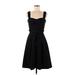 White House Black Market Cocktail Dress - A-Line: Black Solid Dresses - Women's Size 6