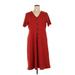 Boohoo Casual Dress - Shirtdress: Red Dresses - Women's Size 16
