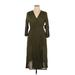 Lucky Brand Casual Dress - Wrap: Green Dresses - New - Women's Size Large